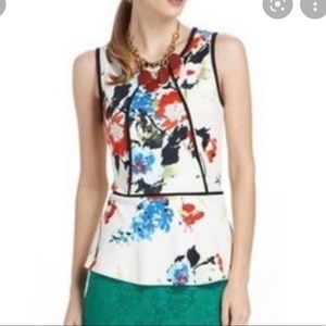 ANTHROPOLOGIE WESTON WEAR Brand. Floral peplum top. Size XS